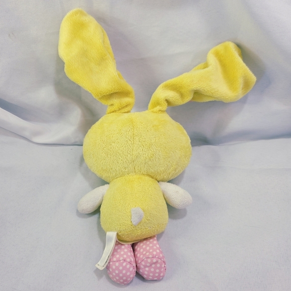 Hello Kitty Easter Bunny Rabbit Plush Stuffed Toy Yellow Pink 8 Inch 2013 - Picture 7 of 9